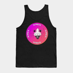 No means No Hissing Cat Artwork Tank Top